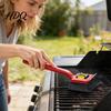 Easy Grip Grill Brush Cleaning with Replaceable Pads Burr-Free Scraper Removable Pad Built-In Grease Remover BBQ Cleaner Outdoor Tool Non-scratch