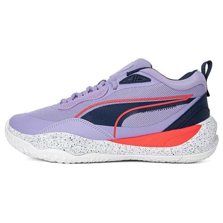 Puma Playmaker Men's Low Top Basketball Shoes Purple White Red 377576-04