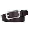 Retro Fashionable Black Pu Leather Belt For Women Featuring Stylish Buckle Japanese