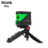 2-Line Green Light Mini Laser Level: Portable, Auto-Leveling Spirit Level Tool