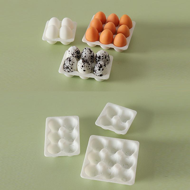1/12 Dollhouse Miniature Egg Tray Egg Box Simulation Kitchen Eggs Food Model Dolls House Life Scene Decor Accessories