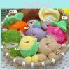 Jinnew Mini Plush Vegetable Keychain With Pull String Cartoon Design For Kids And Backpack Accessories