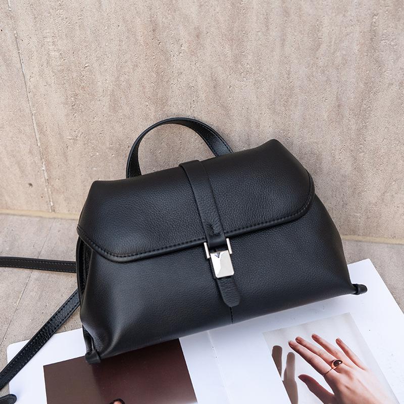Cowhide Bag Juren Leather Bag Large Capacity New Commuter Handbag Women's Niche Versatile Shoulder Bag