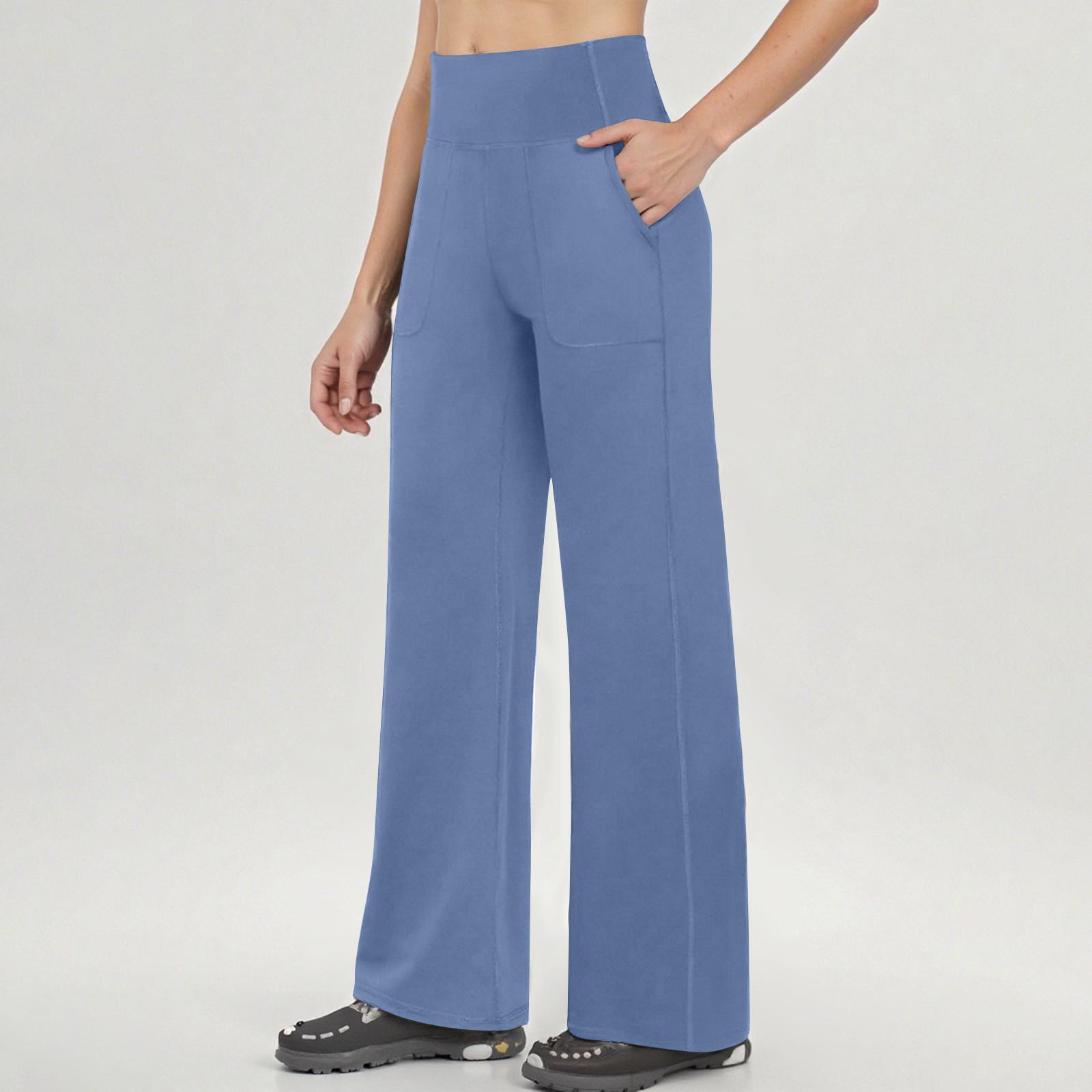 

Женские брюки для йоги, широкие брюки, высокая посадка, эластичные, платьишко, свободные, повседневные спортивные штаны с карманами XL