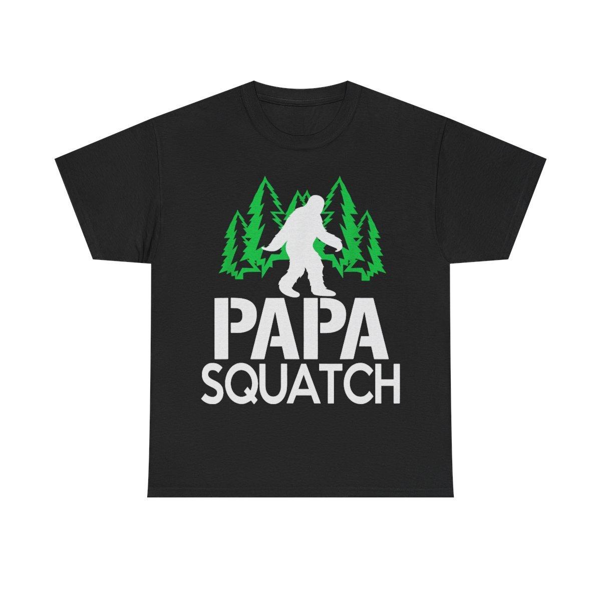 Papa Squatch Gifts for Dad Bigfoot Sasquatch Funny Tees Shirt Made in USA S
