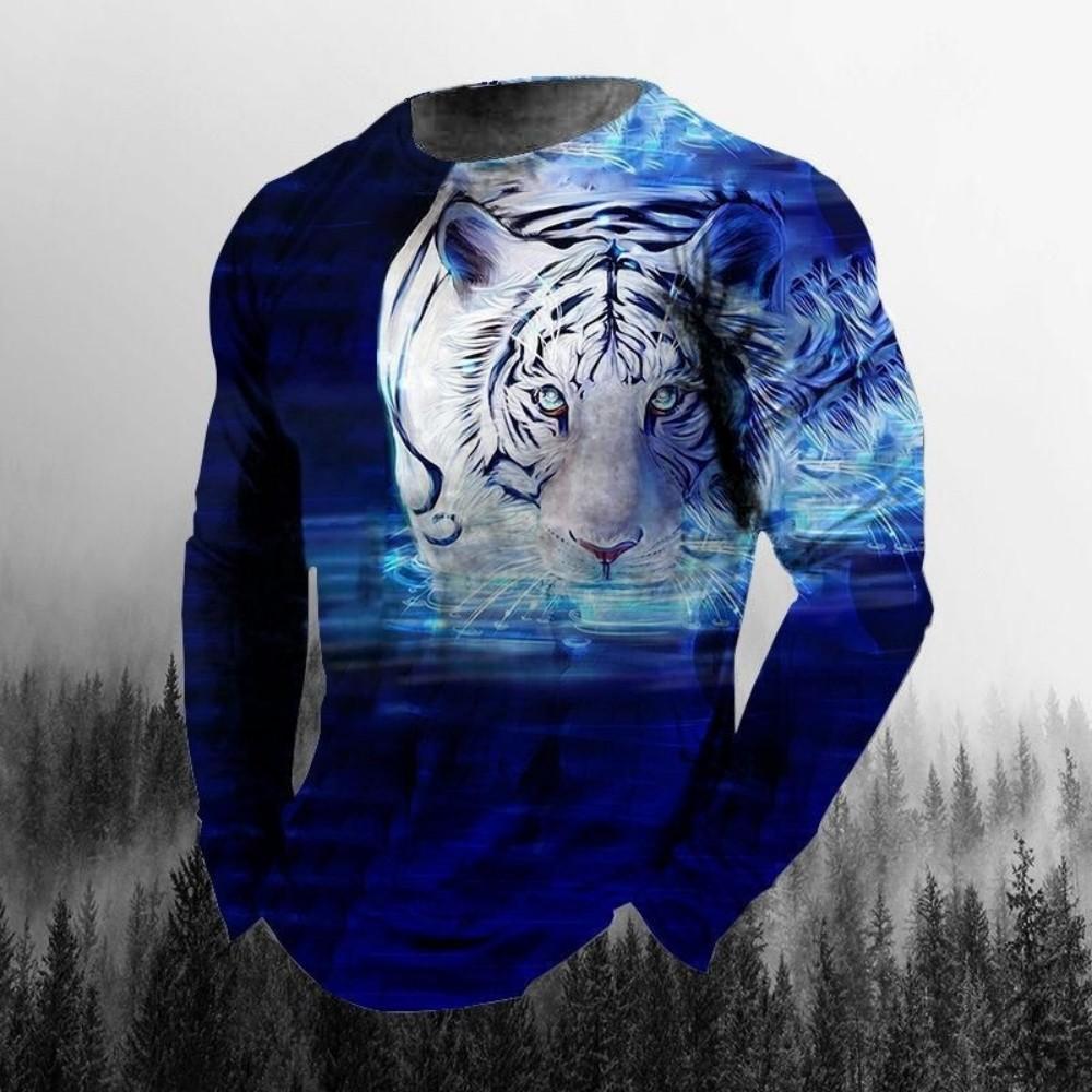 Long Sleeve T-Shirt, Tribal Deer Camo Print, Outdoor Style