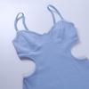 Y2K European and American Hollowed Out Waist Revealing Chest Strap Dress for Women