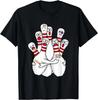 Funny Cartoon Bowling Scared Bowling Pins Funny Sport Bowler Gift Unisex T-Shirt