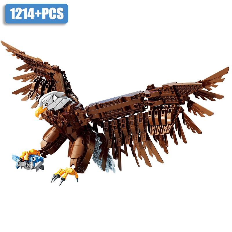 High-Standard Cretive Moc Premium-Quality 1214Pcs First-Class Bald Top-Grade Eagle Construction-Kit Superior-Grade Construction-Set Superior-Grade