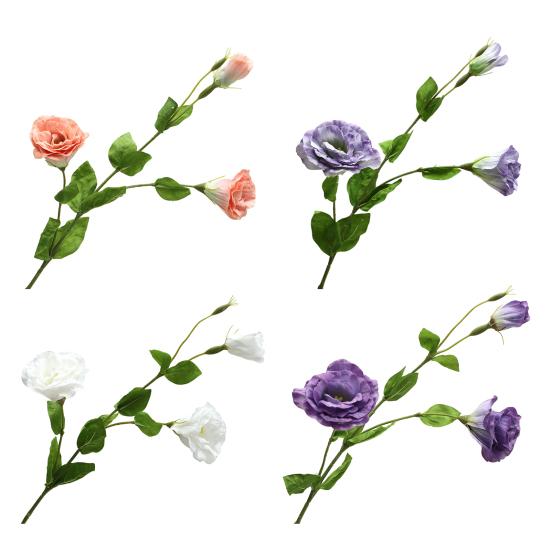 3 Branch Artificial Flower Bouquet with 3-Head Blooms Realistic Faux Silk Flower Bouquet with Stem for Wedding Party Home Office Decor