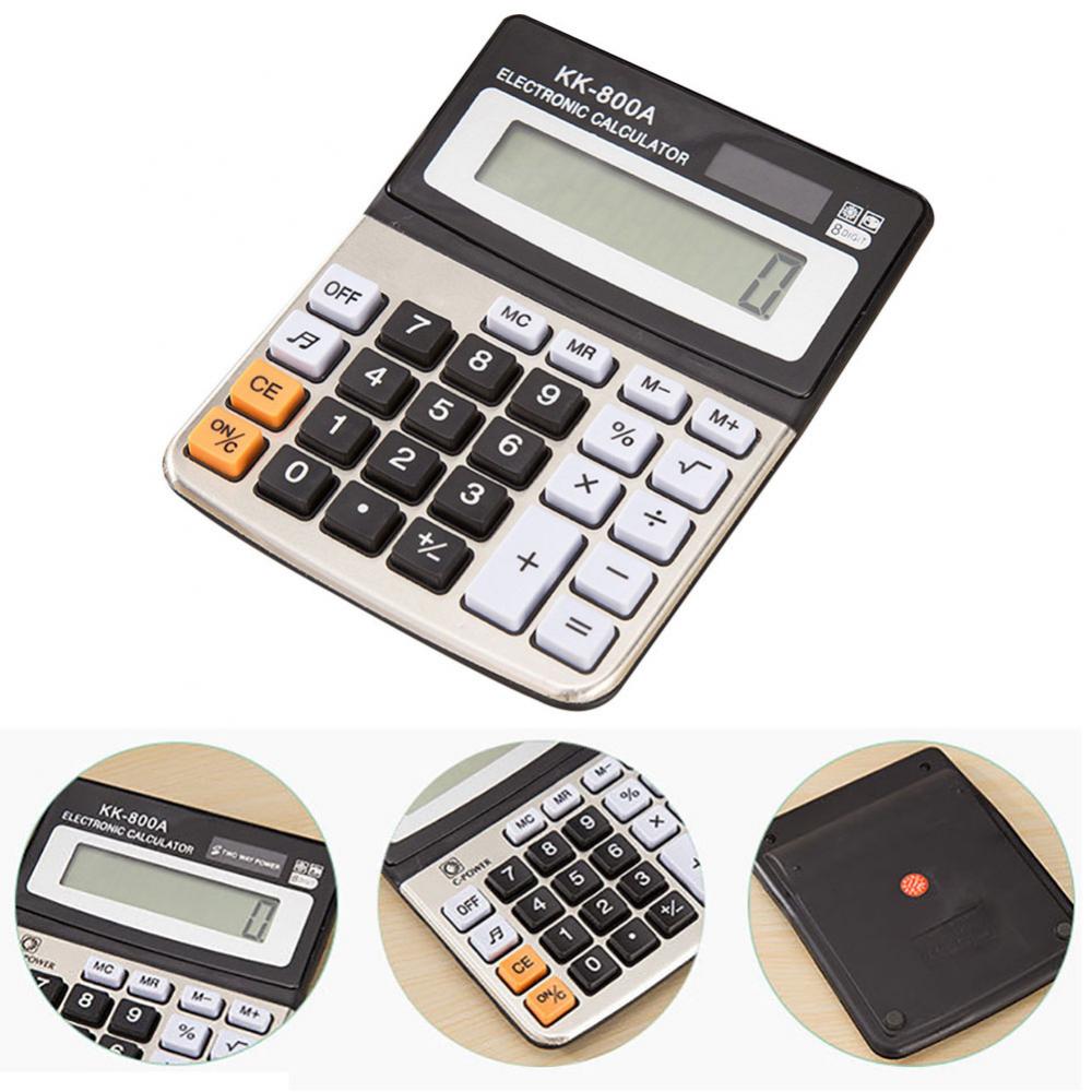 Calculator Kk-800a Metal Desktop Large Font Wide Calculator 8 A Business Computer Office Supplies With Manufacturer Whole