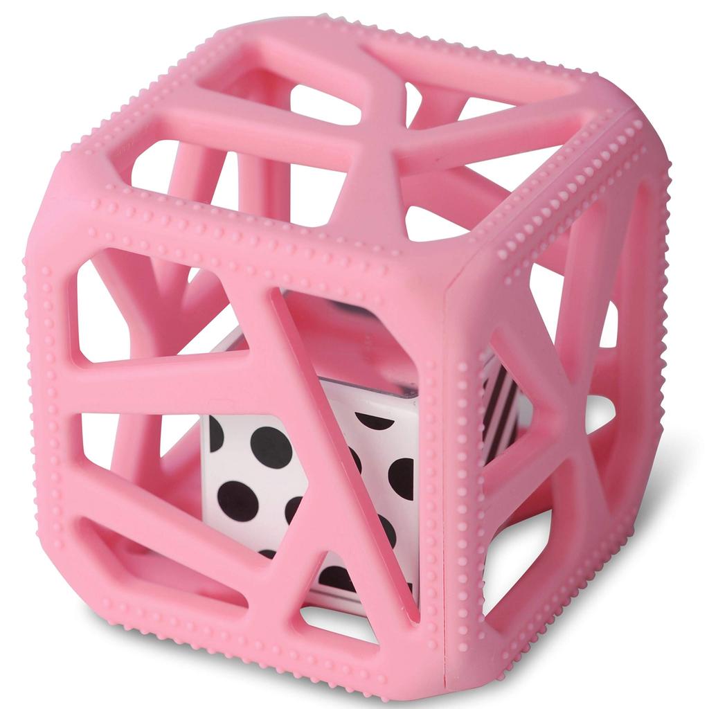 Malarkey Kids Chew Cube Teether Japanese Pacifier [Official Product] Toy, Pink, MK-CC05PI