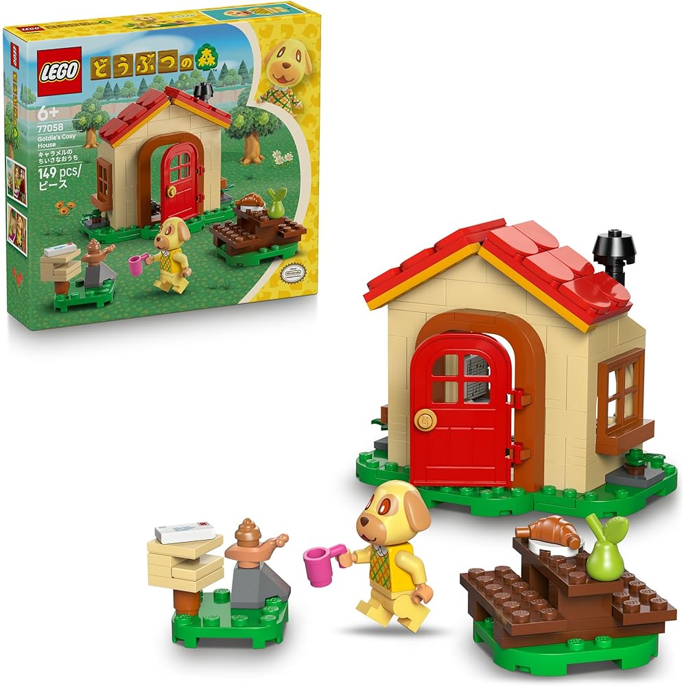

LEGO Animal Crossing Caramel Small House Building Toy for Kids Ages 6-9 with Figures and Blocks 77058