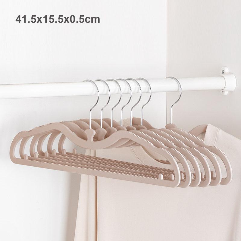 5pcs Short Neck Rubber Clothes Hangers Anti-slip Design Pet T-shirt Skirt Towel Drying Racks Space Saving Storage Clothes Hanger
