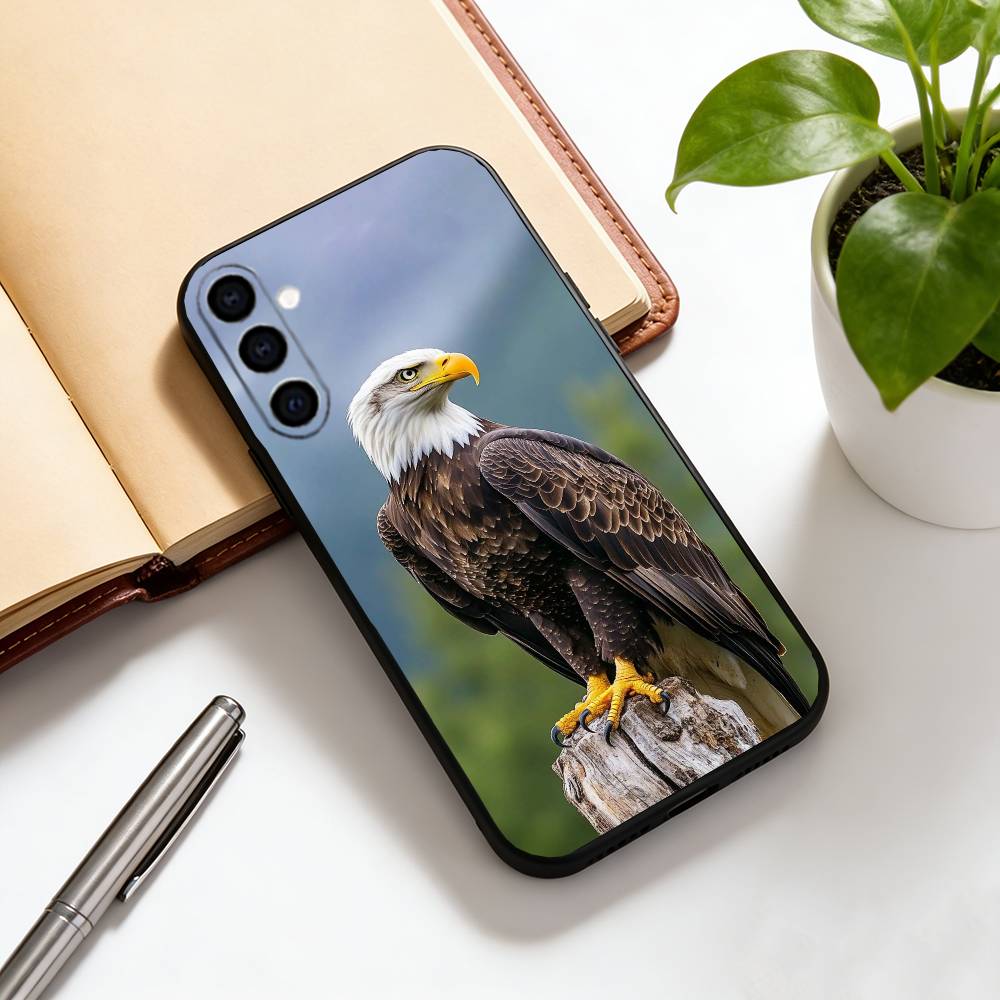 

Eagle Phone Case For Samsung Galaxy A73,A72,A71,A70,A53,A52,A51,Others Soft Black Cover Samsung a22 5g