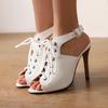 Women Sandals Bandage Peep Toe Summer Shoes 2025 New Ankle Strap High Heels Stiletto