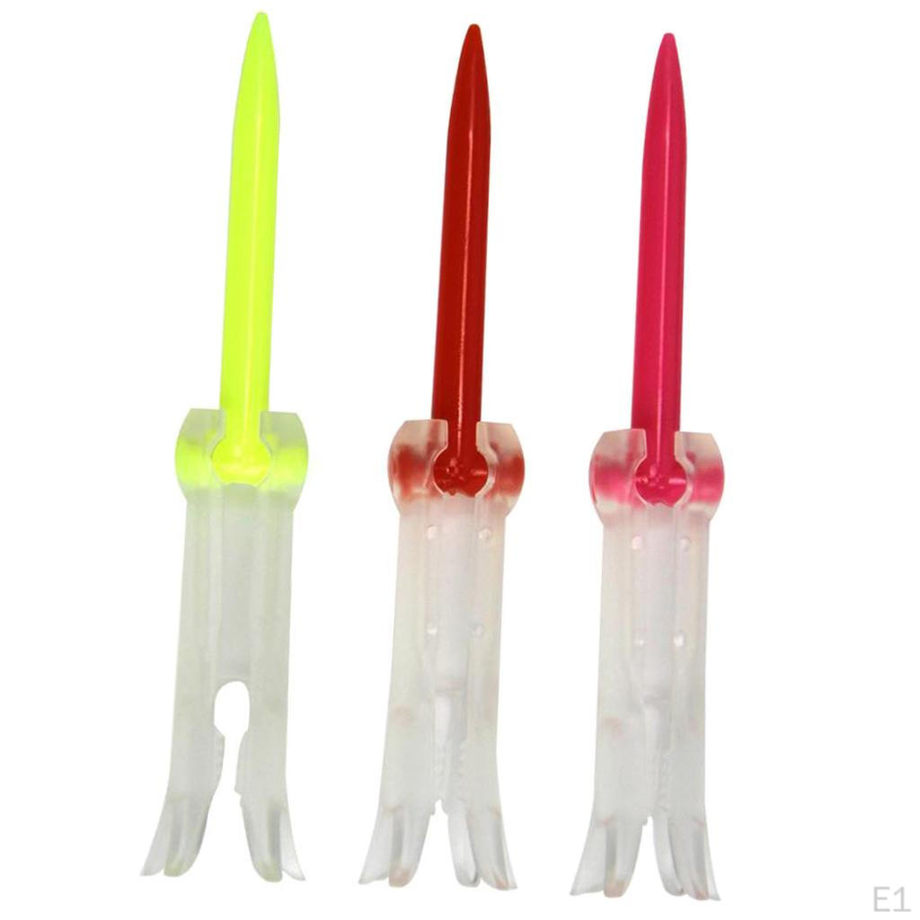 Set of 3 Foldable Golf Driving Range Tees Low Friction Rubber Nails