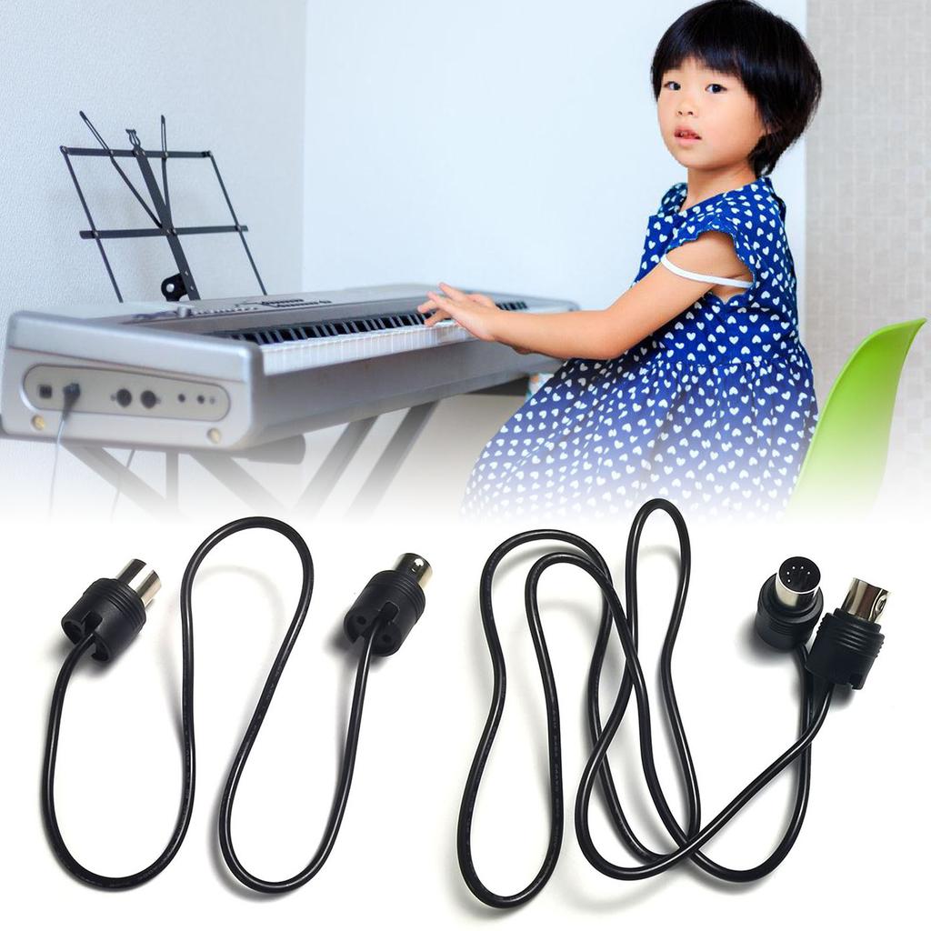 Male to Male Cable 5 Pin 360 Degree Electric Piano Keyboard Effector Sound Card Transmission Extension Cord Cable Plug