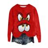 Women's Fashion Round Neck Pullover Top Long Sleeve Tee Christmas Printed Sweatshirt