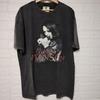 Marilyn Manson T-Shirt Schwarz Grau Vintage-Finish
