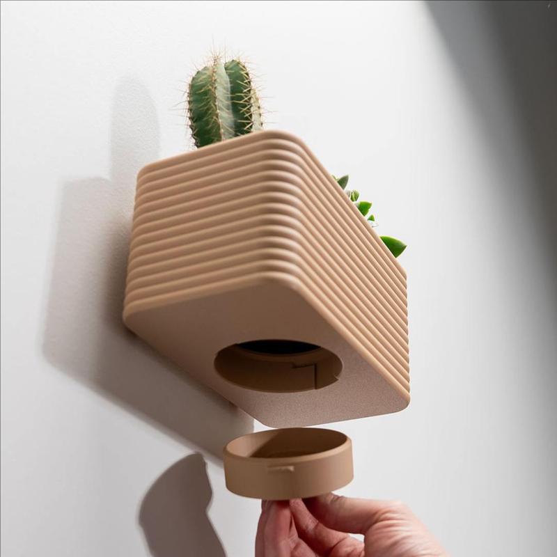 Wall Mounted Planters for Indoor Plants Succulent Planter Pot Wall Planter with Hidden Drip Tray Living Hanging Wall Planter