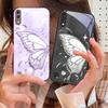 Butterfly of Ice Crystals For Samsung M02 12 Note 8 9 10 20 A 01 A02 A03 Core 04 05 06 10 12 13 14 15 A16 Glass Ultra Phone Case
