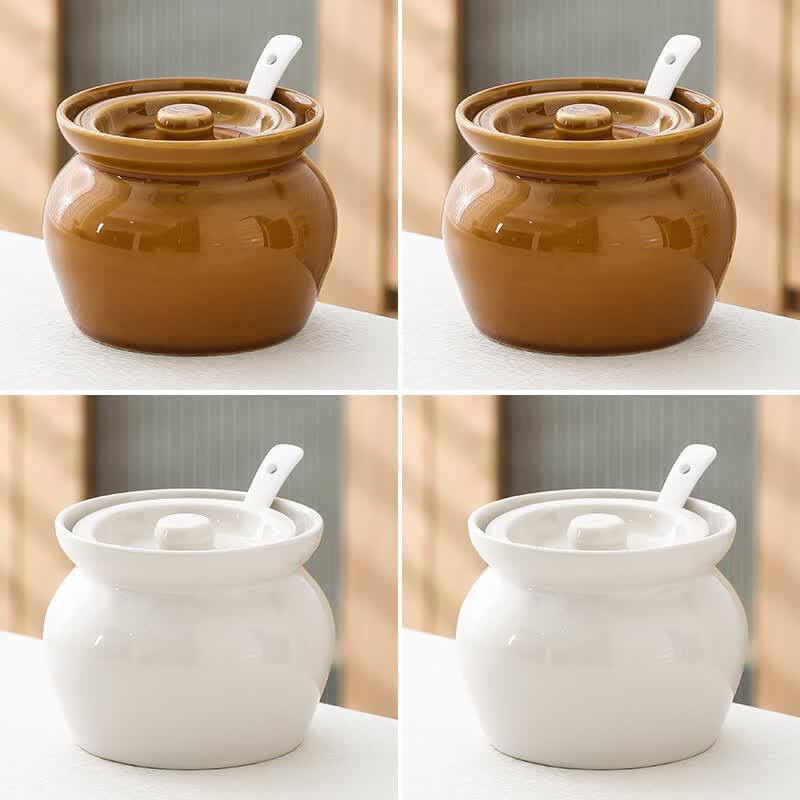 Ruhan Ceramic 450ml Double Boiler Stew Pot Set