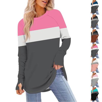 Womens Oversized Sweatshirt Graphic Sweater Long Sleeve Drop Shoulder Round Shirt Tops Vintage Clothes