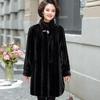 Middle-aged mother winter imitation fur coat women's medium and long coat years old 0 wide too much clothes thick winter clothes