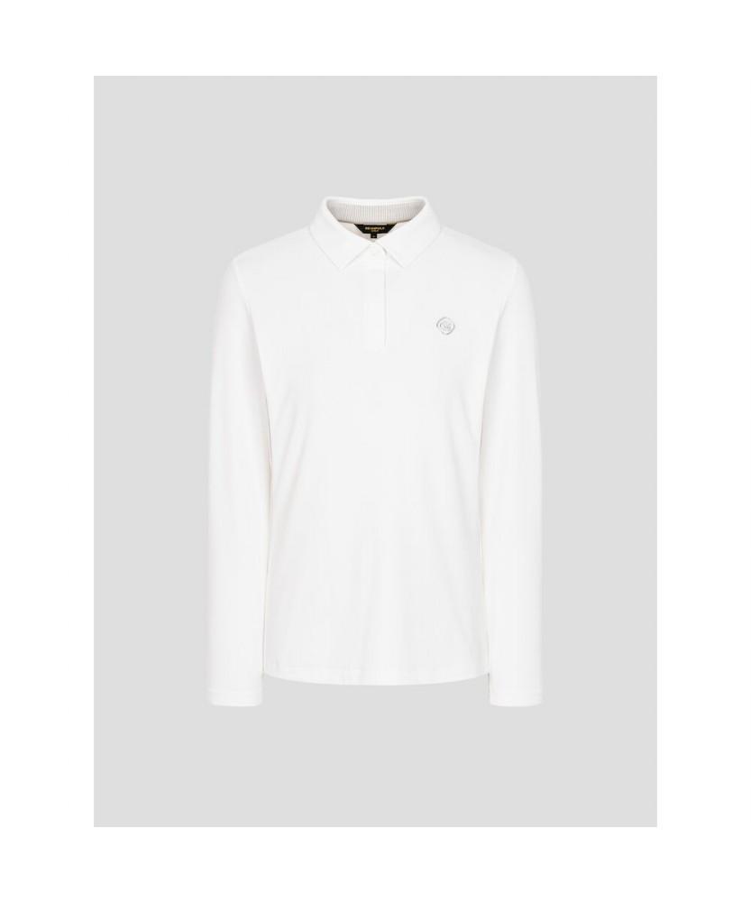 BEANPOLE GOLF [B_Under] Women'S Texture Mix Collar Long Sleeve T-Shirt White