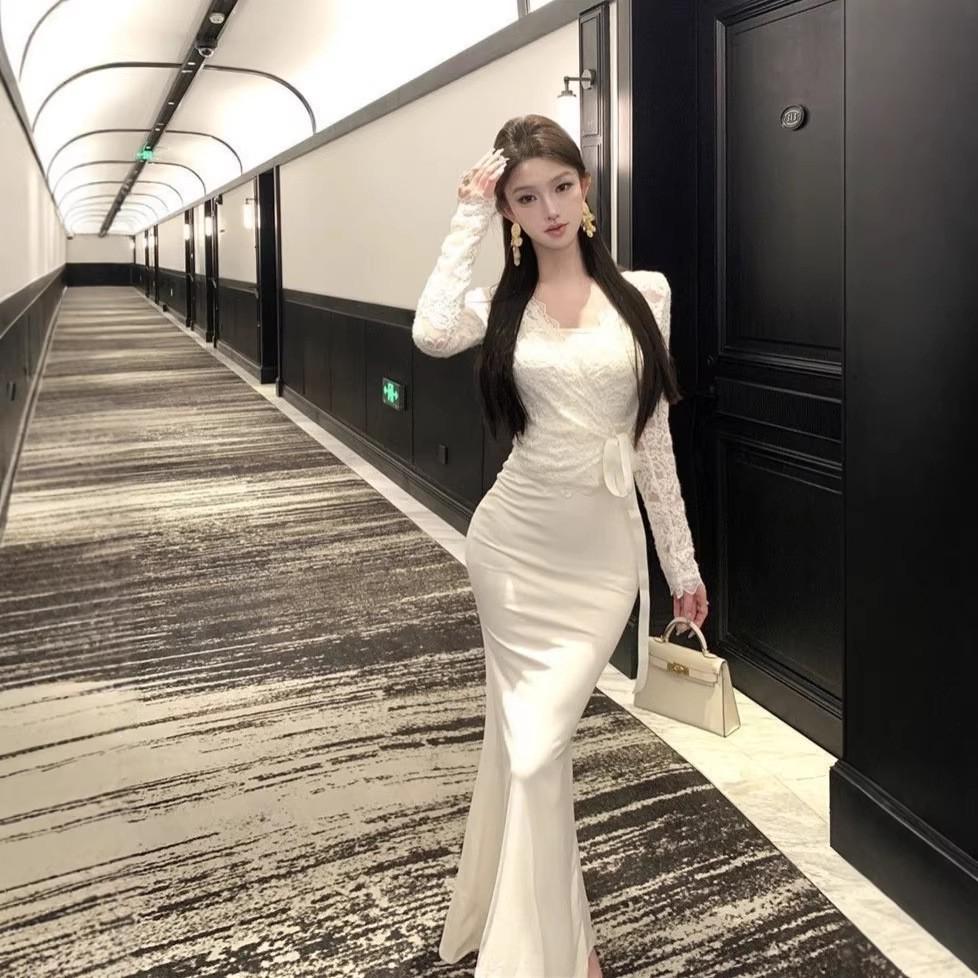 Кружевной топ и юбка-русалка  Пикантная девушка : Шикарный ансамбль для ранней осени Large