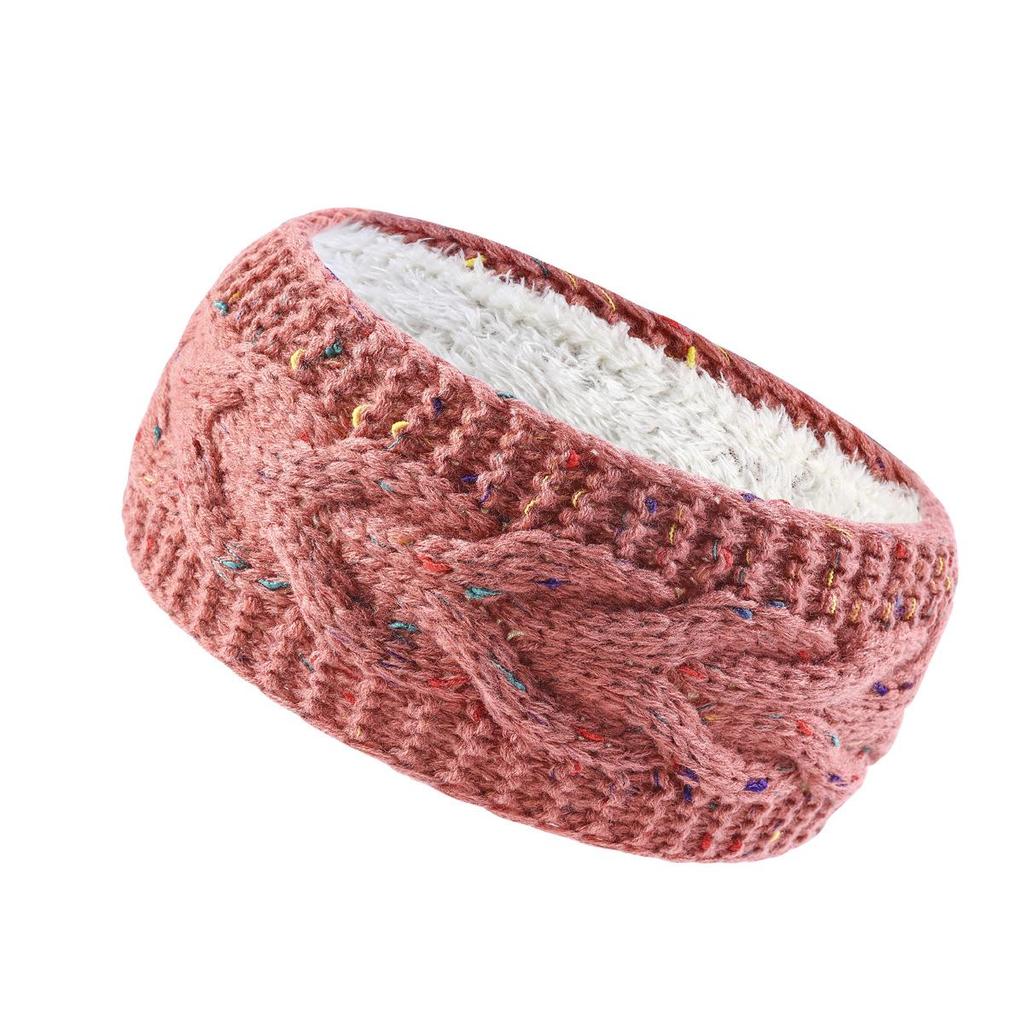 New Wool Knitted Wide-Brim Ear Protection Headband - Plush, Thickened, and Fashionable for Warmth and Comfort.