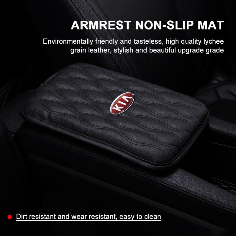 1Pcs Leather Auto Armrest Pads Protective Waterproof Hand Cushion For Kia Ceed Sorento Sportage Niro Optima Picanto Rio Morning Forte K8