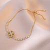 Necklace Women's Japanese and Korean Rotating Micro Inlaid Zircon Rotating Fashion Set Clavicle Chain Necklace Jewelry