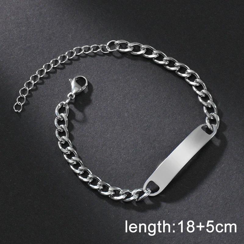 Letdiffery Personalized Eyes Photo Bracelets Stainless Steel Custom Laser Engrave Picture Name Date Men Women Kids Bracelet Gift
