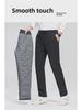 Men's Winter White Duck Down Pants - Warm, Thick, Casual Business Trousers, Elastic Waist, Straight-Fit