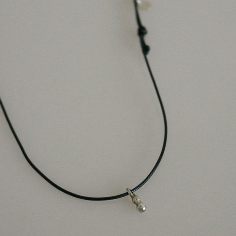 Oat Archive Drop Necklace, Black