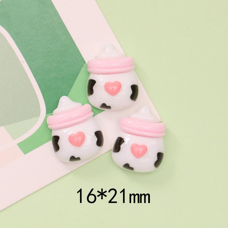 

10 Pcs New Cute Bright Surface Cartoon Animal Little Cow Small Resin Scrapbook Diy Jewelry Wedding Hairpin Accessories A68