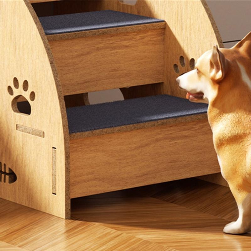 Wooden Pet Steps Stairs For Easy Access To High Place Couch Bed For Small Dog Cats And Senior Pet Climbing Supporter