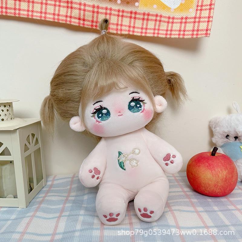 Kawaii IDol Doll 20cm Anime Plush Star Dolls Stuffed Customization Figure Toys Cotton Baby Plushies Toys Kids Collection Gifts