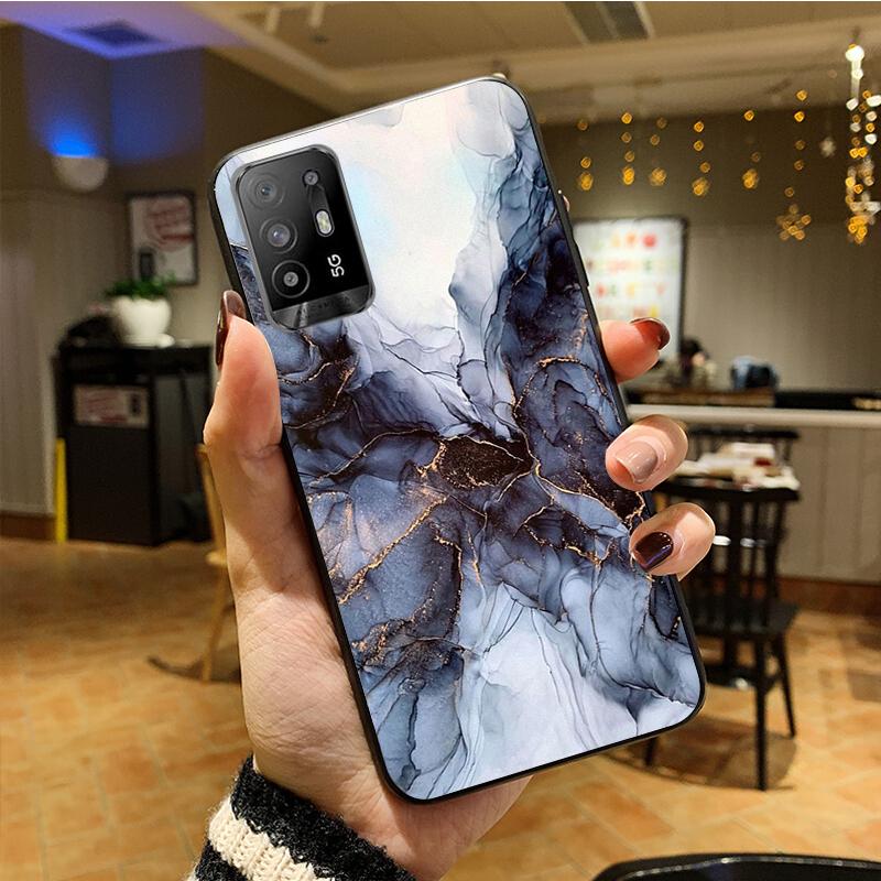 Bunte Marmor Handyhülle für OPPO A54 A74 A94 A53S A9 A5 A15 A16 A91 A96 A76 Reno8 8Pro Reno2 Z