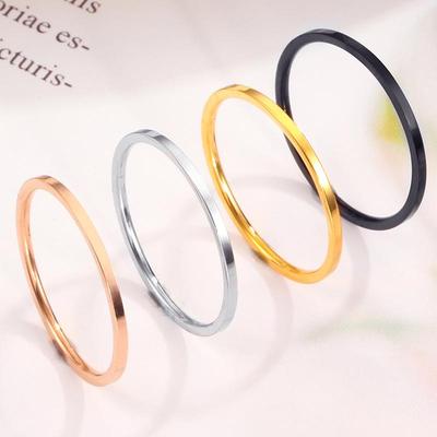 Evropský a americký šik titanová ocel dámský prsten - Elegantní, nerezová ocel ocasní šperk