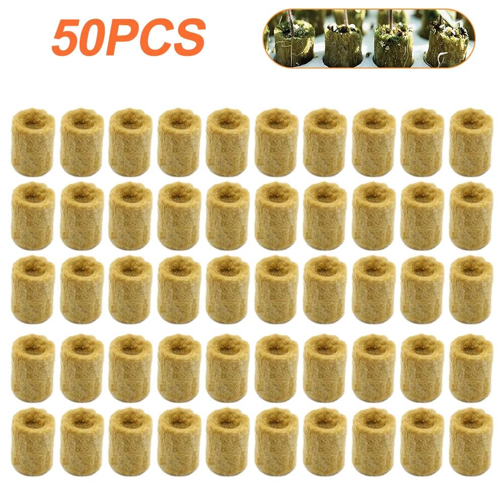 50/100 ks pěstebních svíček pro sazenice, bezpůdní kultura, minerální vlna, hydroponická výsadba, pěstování, zemědělské vodní kultivační trubice