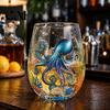 Birthday Souvenir for Ocean Lovers Ocean-Themed Glass Cup, Jellyfish/Dolphins/Sea Turtles/Octopus Hand-Painted, Thickened Drinking Creative Jellyfish