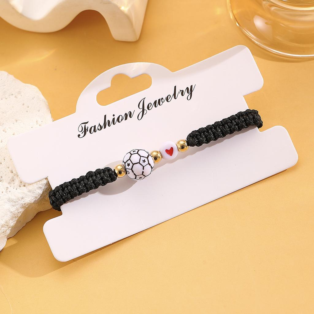 Gym Fashion Basketball Football Baseball Bracelet For Men Women Handmade Bralette Heart Beads Gift For Boyfriend Bracelets Jewelry