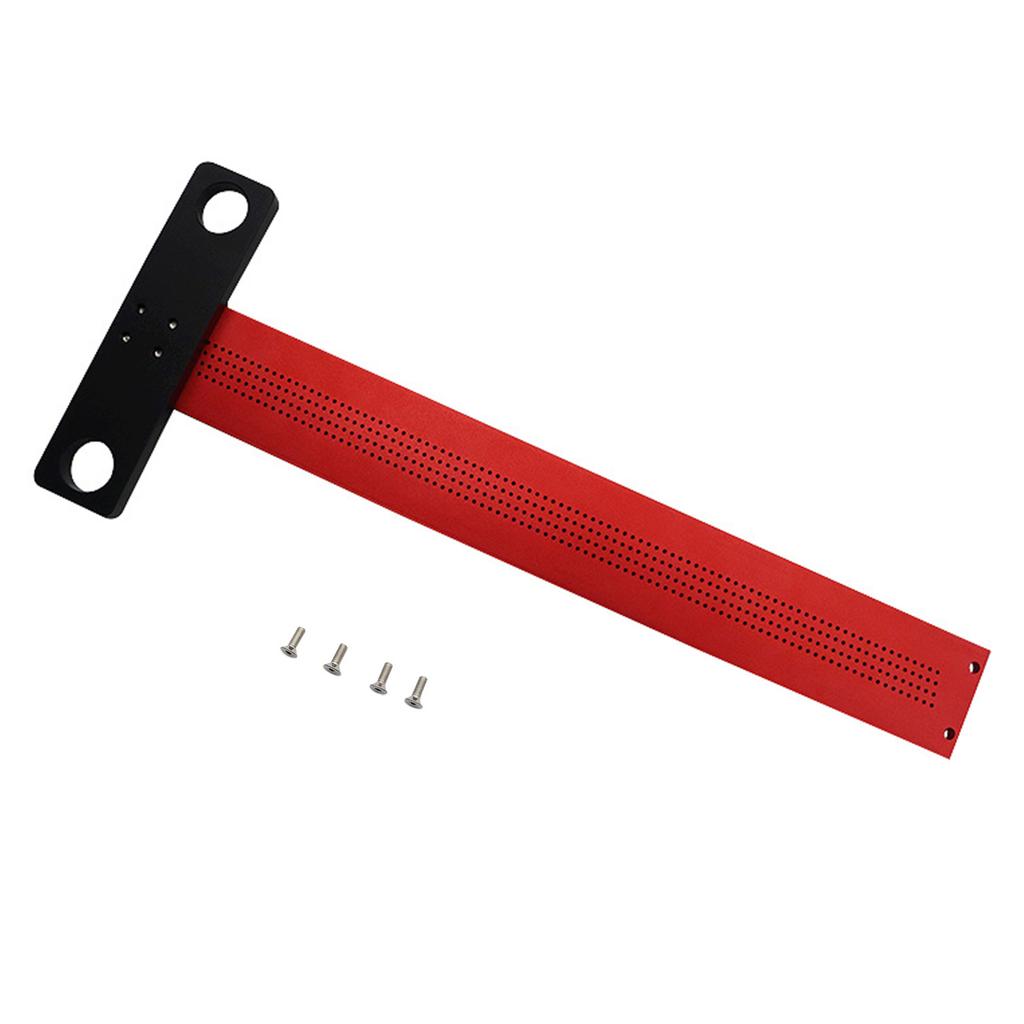 Einfach zu bedienen 138mm Holzbearbeitung Aluminiumlegierung Loch Präzisionsmarkierung für T-Lineal Einfach zu bedienen Holzbearbeitungslineal