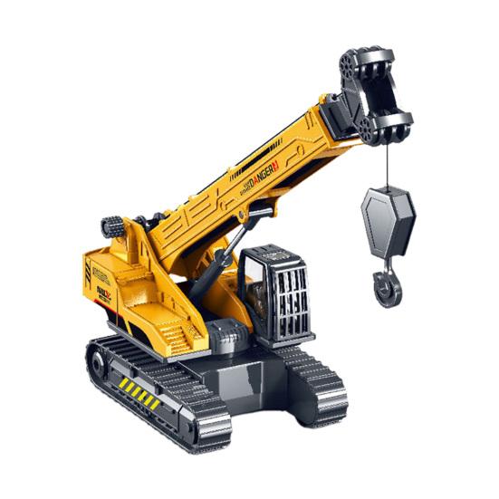 

Игрушка Подъемный Кран Вращающееся на 360 градусов основание Регулируемая длинная стрела Выдвижная стропа Украшение Симуляция Модель инженерного грузовика для девочек жёлтый