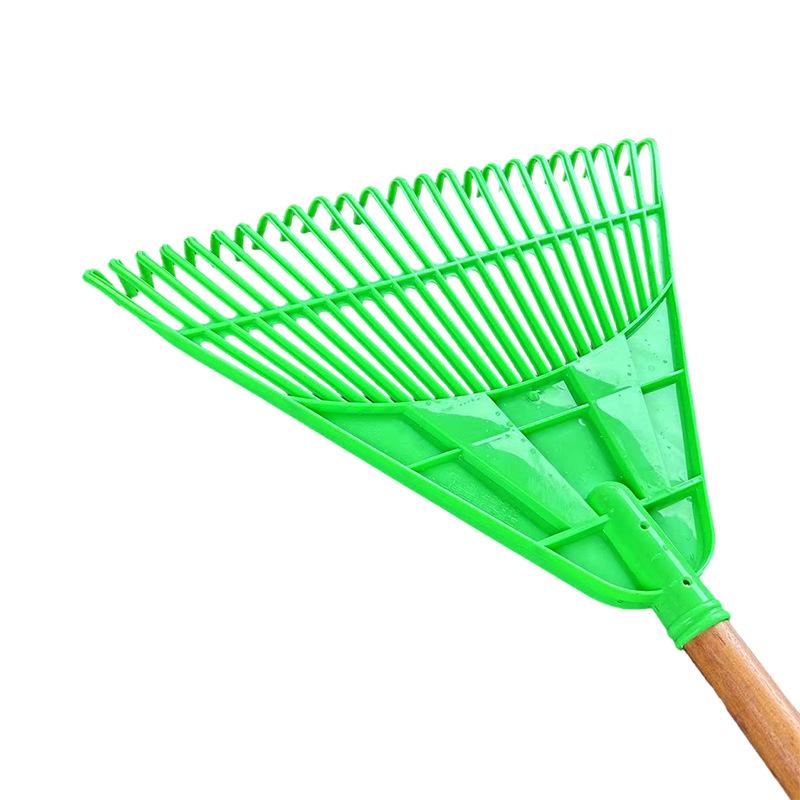 24-Tooth Plastic Garden Rake for Leaves and Grains