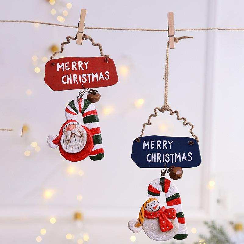 Festive Christmas Scene Decor Resin Hanging Tags Holiday Gift Accessories Tree