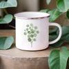Tazze Smaltate Stampate con Piante di Fiori Tazza Creativa per Bevande Caffè Tazza da Acqua per Viaggio all'Aperto Tazze da Campeggio per Falò con Manico Regali
